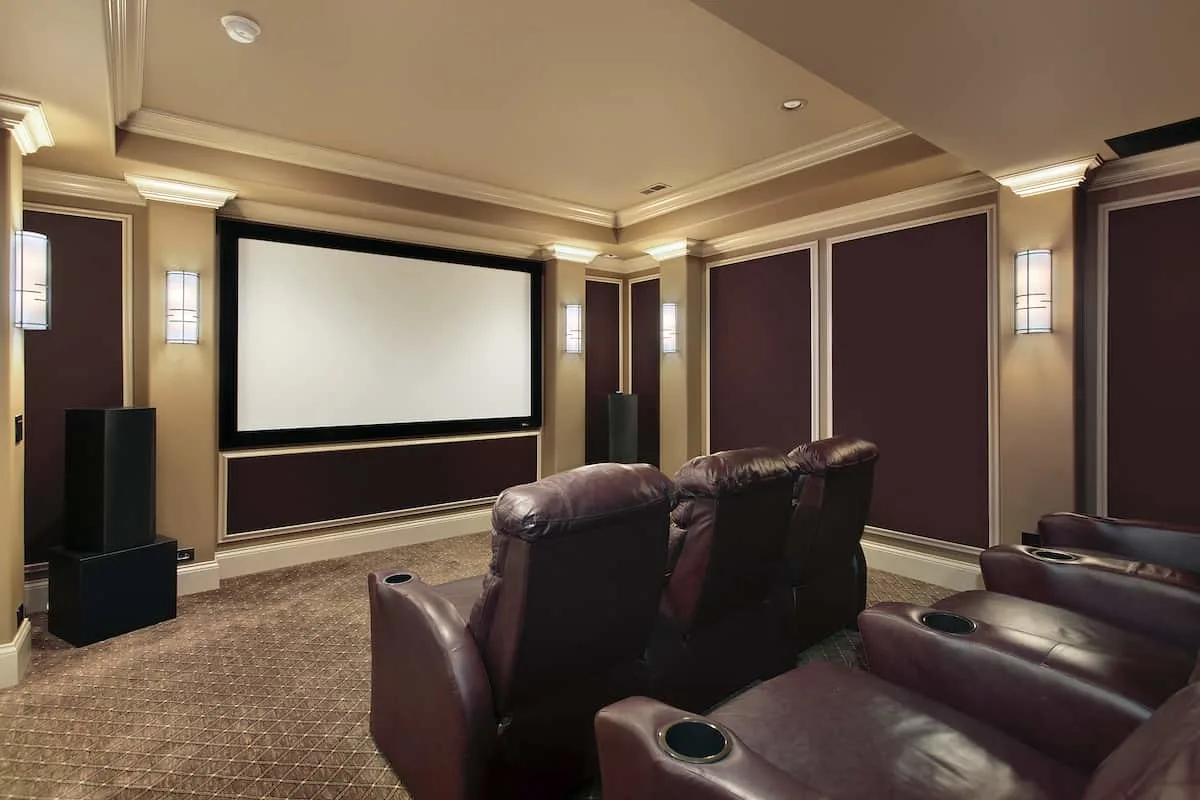 Elevated back row online for home theatre seating