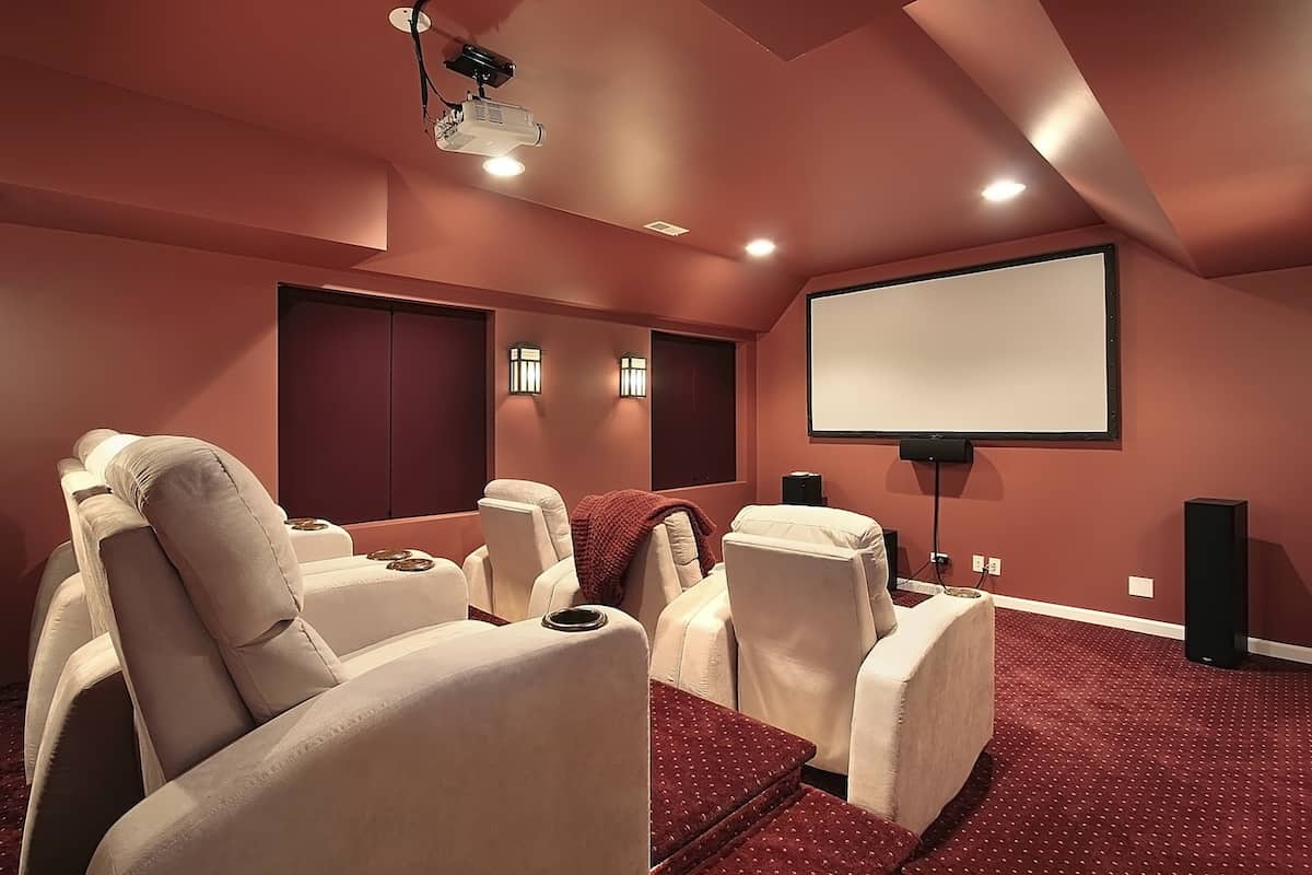 low budget home theater room