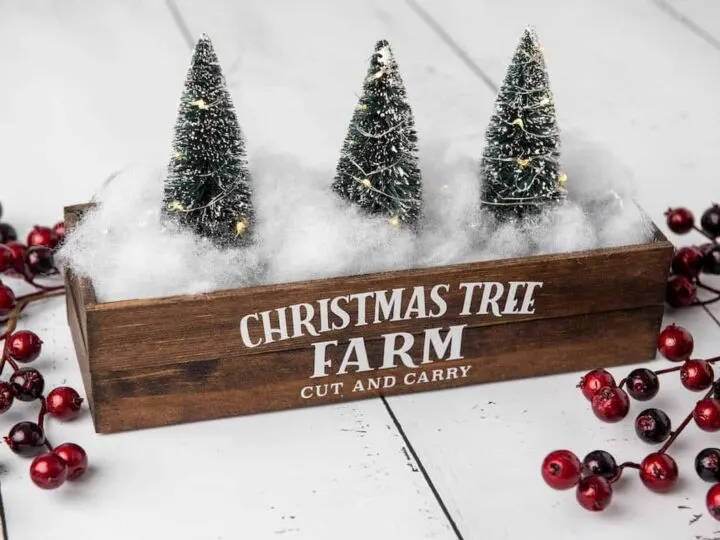 Christmas tree farm centerpiece