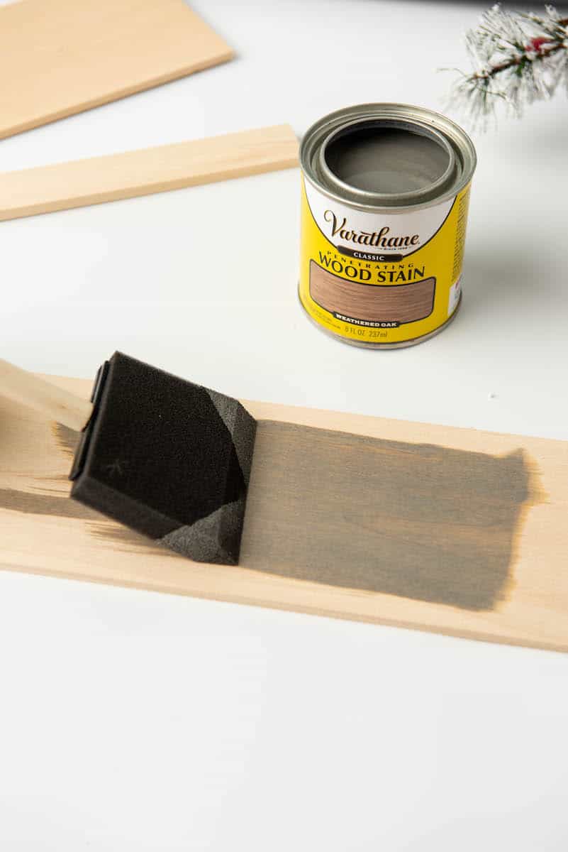 painting wood stain on