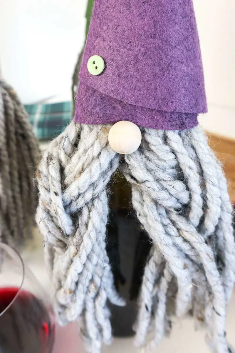 DIY Felt Gnome Wine Bottle cover