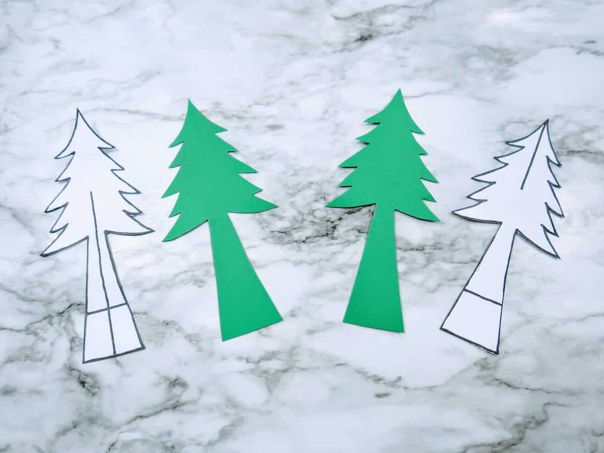 Paper Christmas Trees for Craft Project