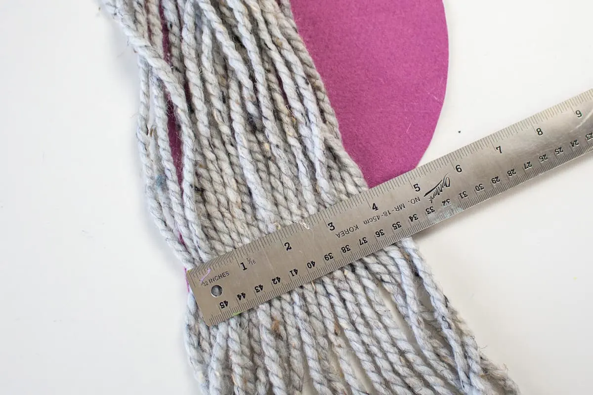 Ruler and Yarn for Craft Project