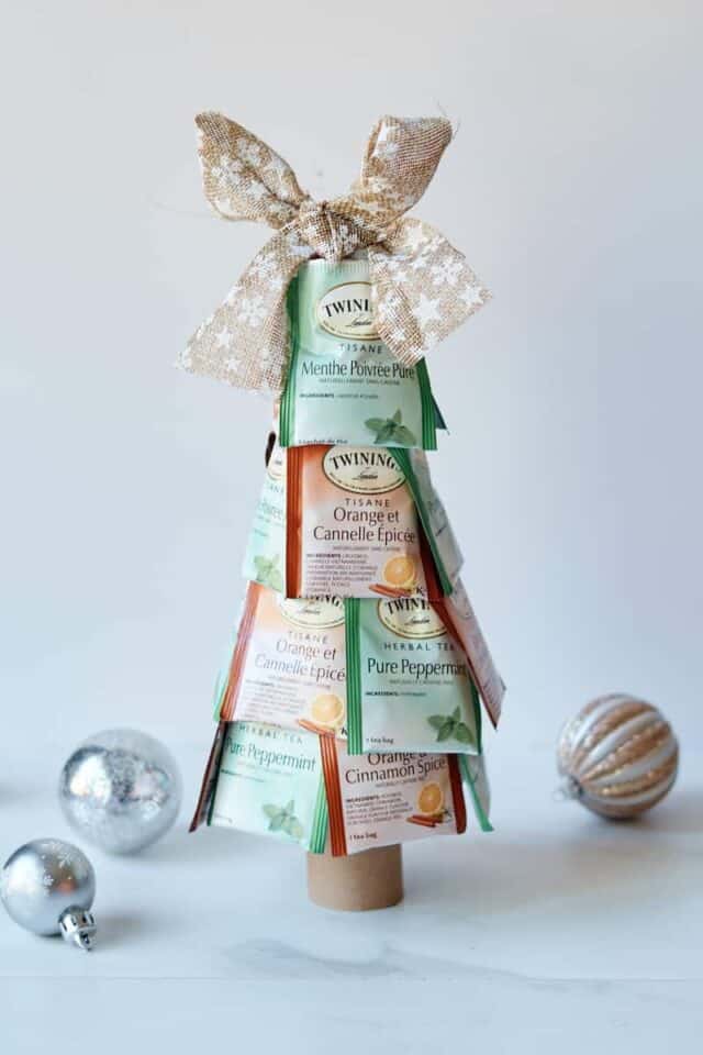 Thrifty Tea Bag Christmas Tree Gift - Single Girl's DIY