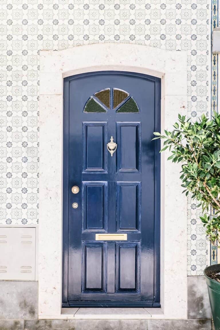 blue exterior door