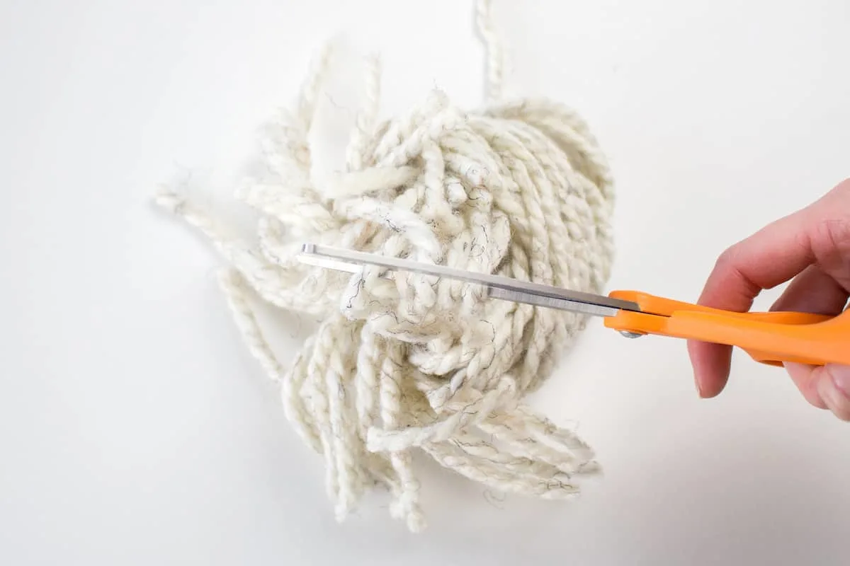 Cutting Yarn for DIY Craft