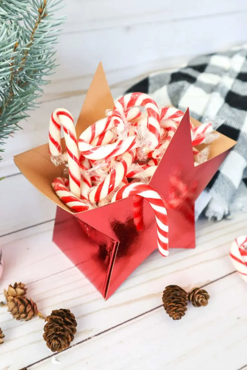 star Gift Box with Candy Canes