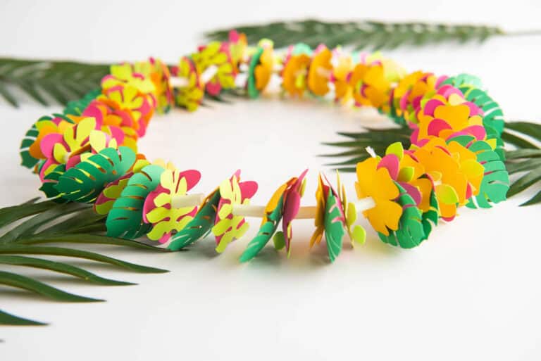 DIY Paper Hawaiian Necklace Lei Single Girl S DIY   DIY Hawaiian Necklace Lei 768x513 