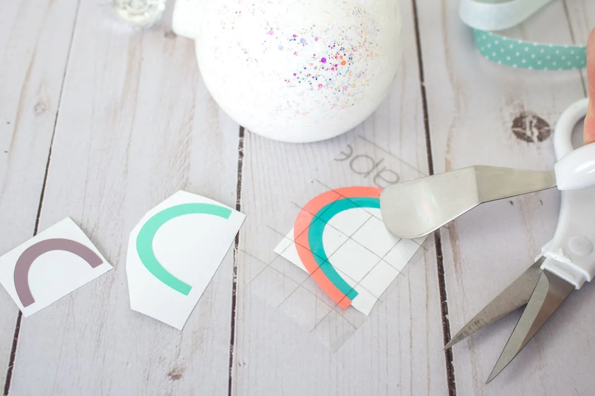 DIYing Adhesive Vinyl Rainbow