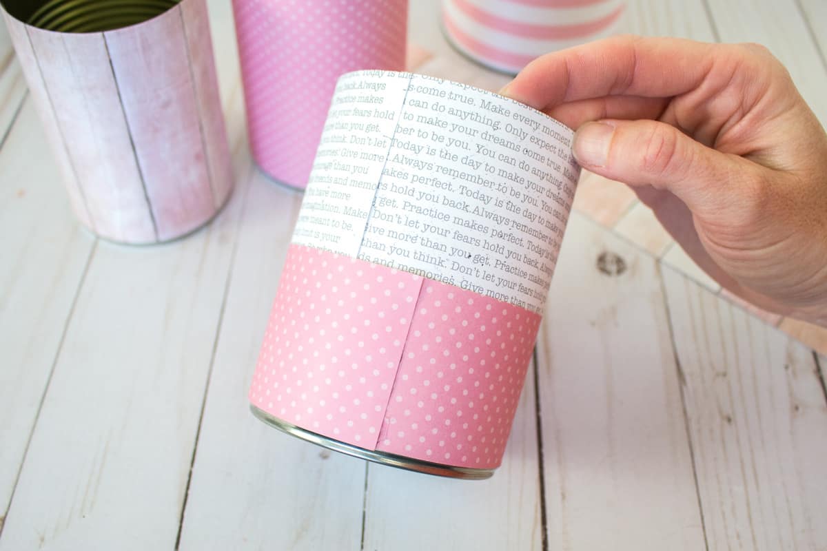 Decorative Paper on Tin Can