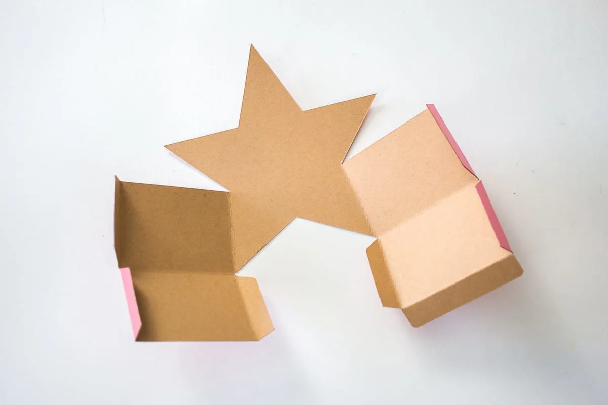 Folded DIY Holiday Star Gift Box