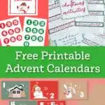 free printable advent calendar ideas
