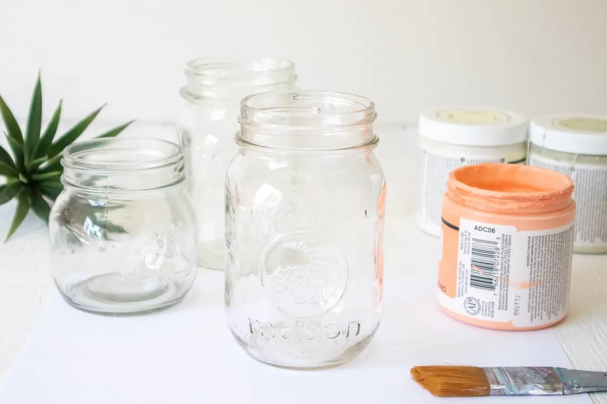 Chalky Painted Mason Jar Kitchen Canisters - Salvage Sister and Mister