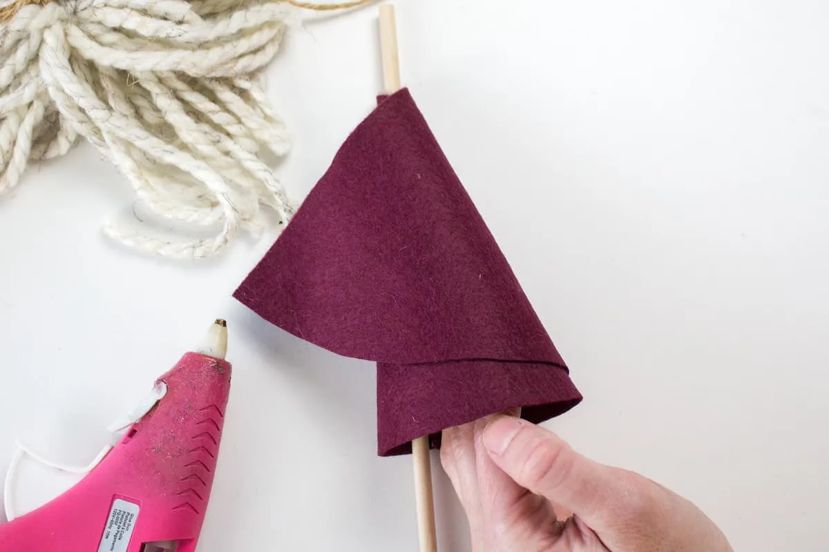 Rolling Felt to Make Cone Hat