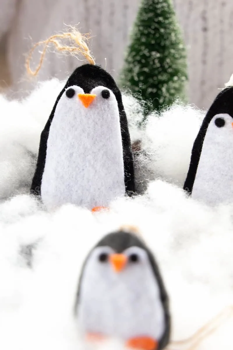 DIY Felt Penguin Ornament Craft