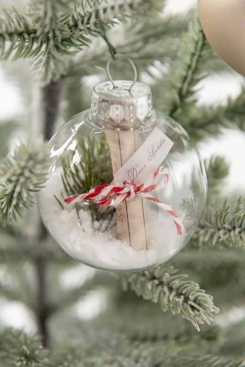 DIY Letter to Santa Ornament