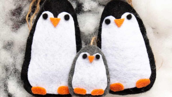 DIY Felt Penguin Ornament Kit-button Eyes-felt Gift 