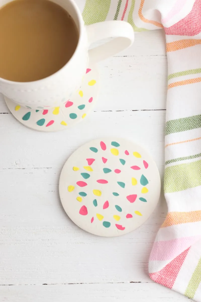 how to make Terrazzo Coasters