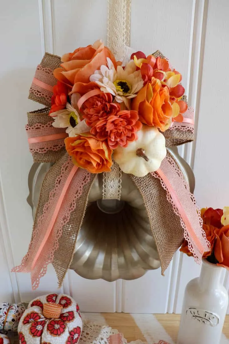 How to make a Fall Bundt Pan Wreath for the door