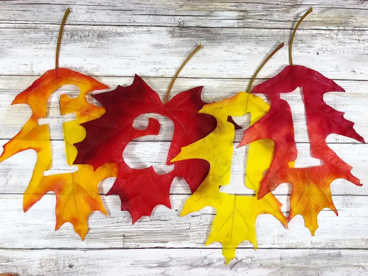 Fall Letter Cut Out Leaf Banner