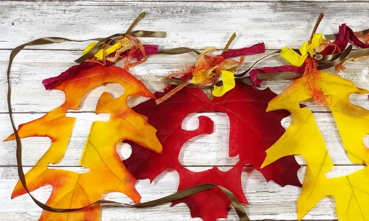 Fall leaf banner DIY