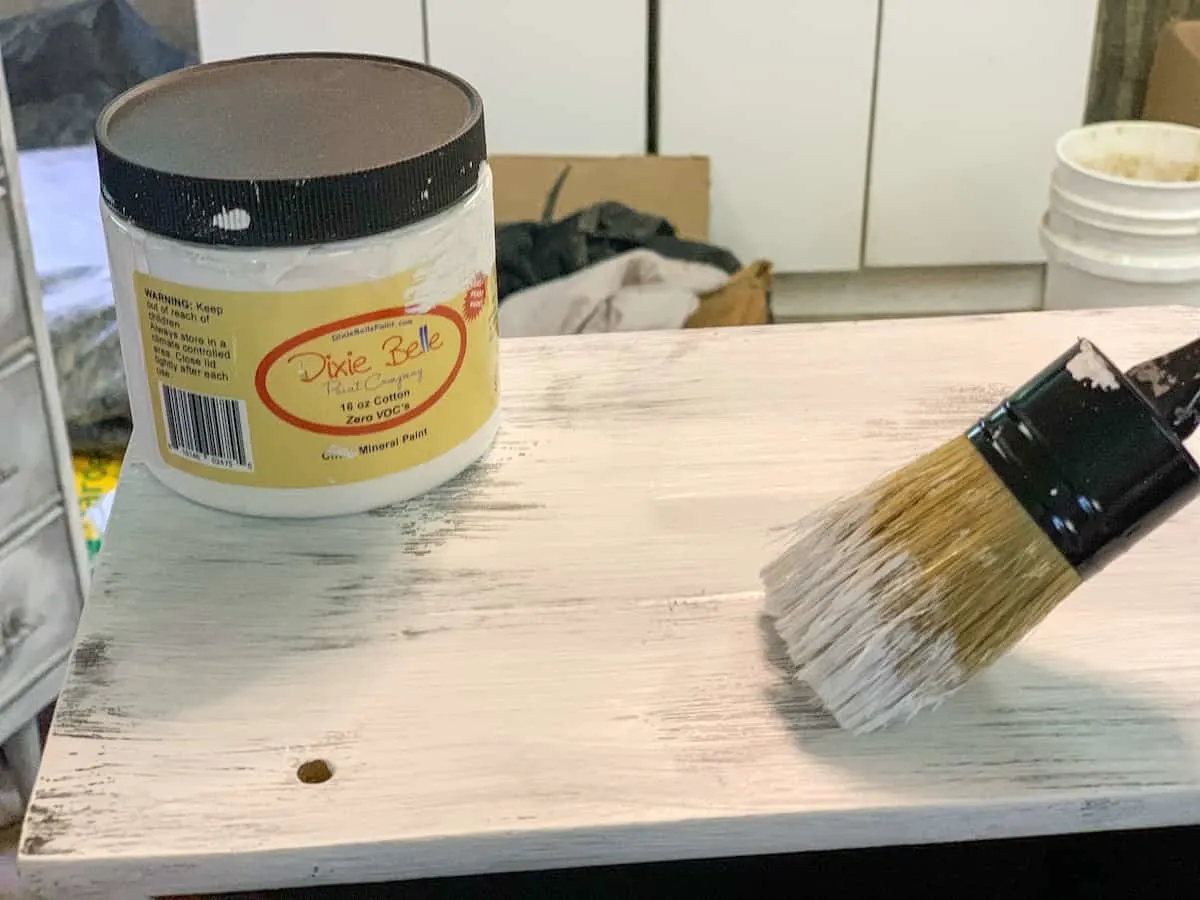 Painting furniture distressed white