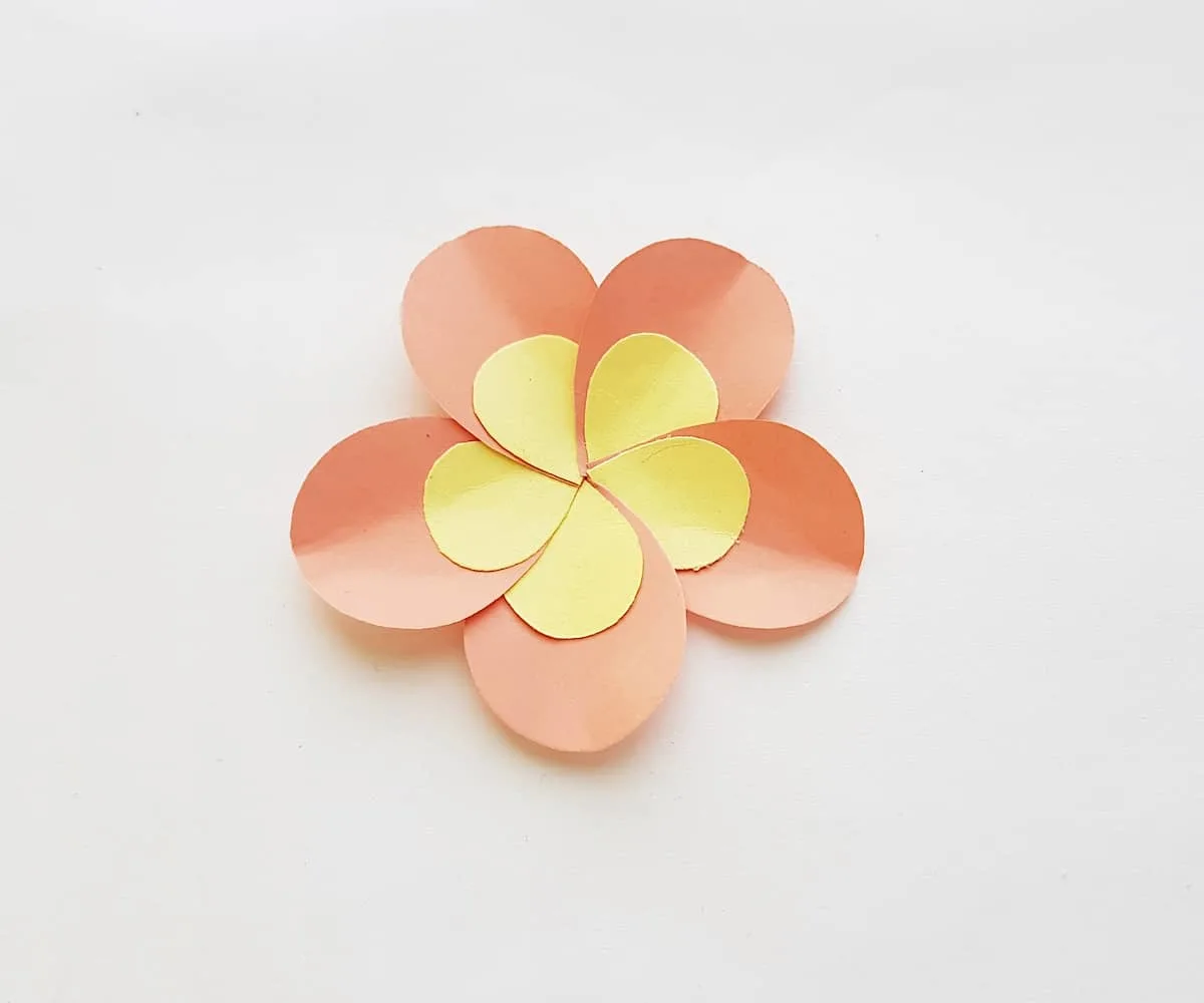 Paper Plumeria Step 6