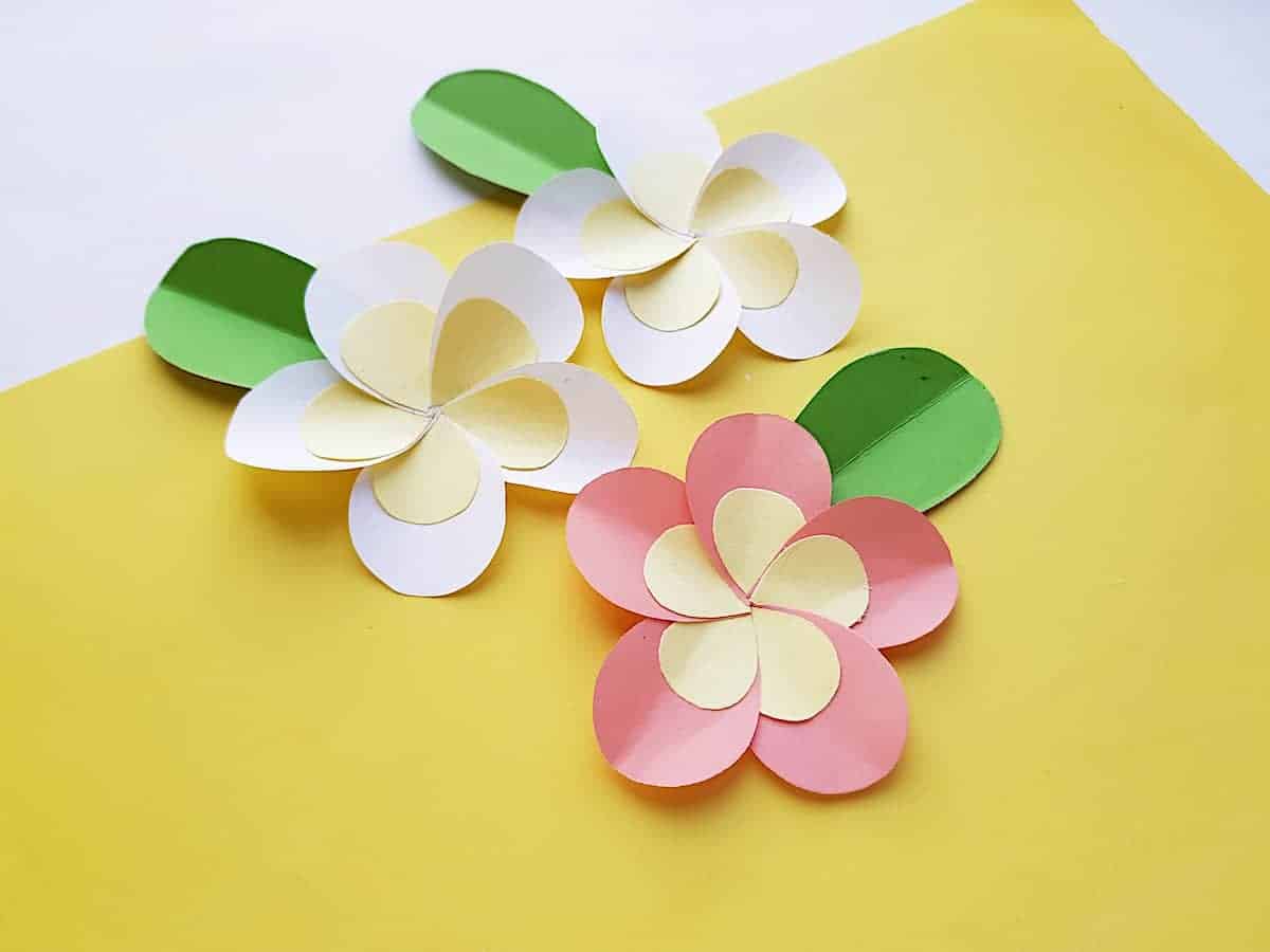 How to Make Paper Plumeria Flowers - Single Girl's DIY