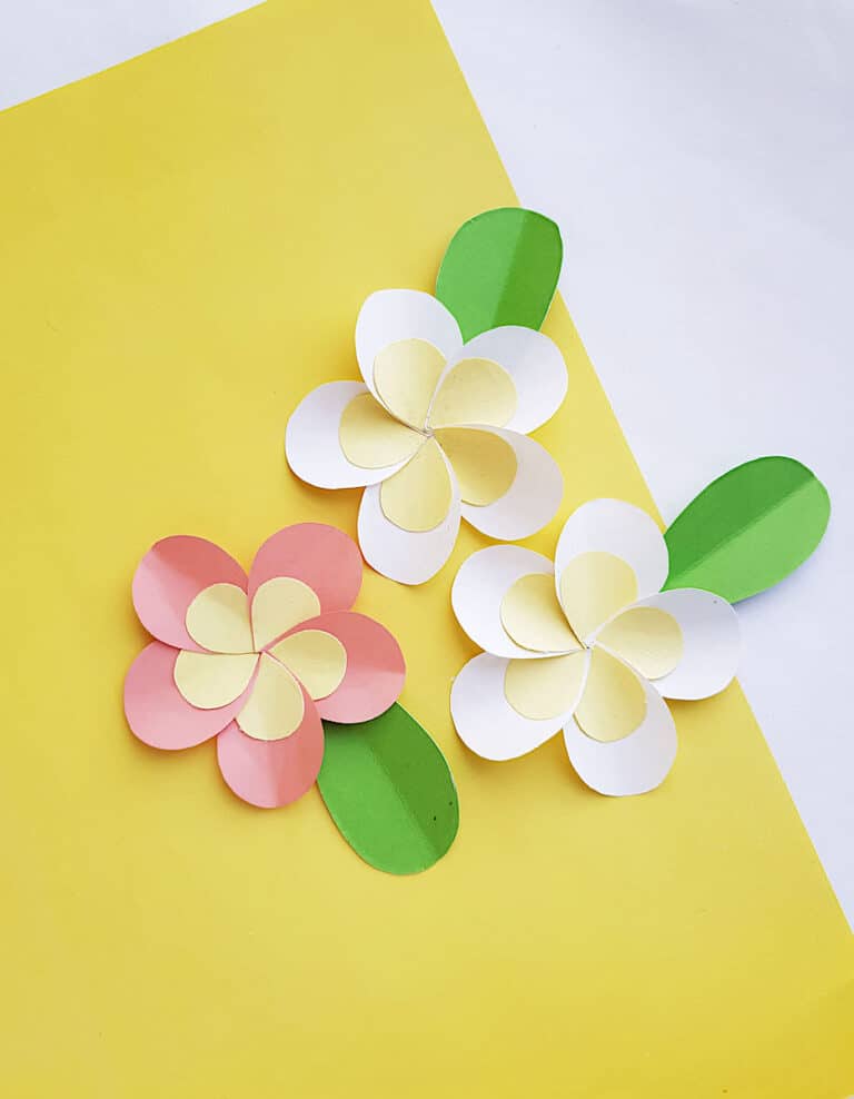 How to Make Paper Plumeria Flowers - Single Girl's DIY