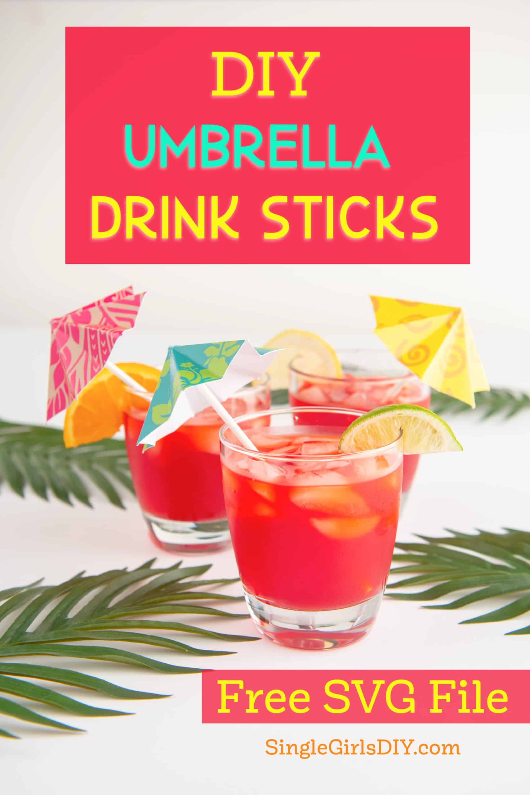 DIY Paper Umbrella Drink Sticks Single Girl's DIY