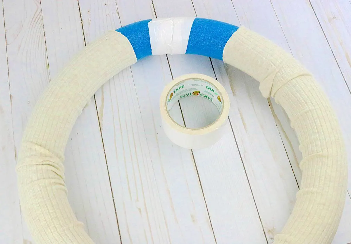 DIY Pool Noodle Wreath Step 5