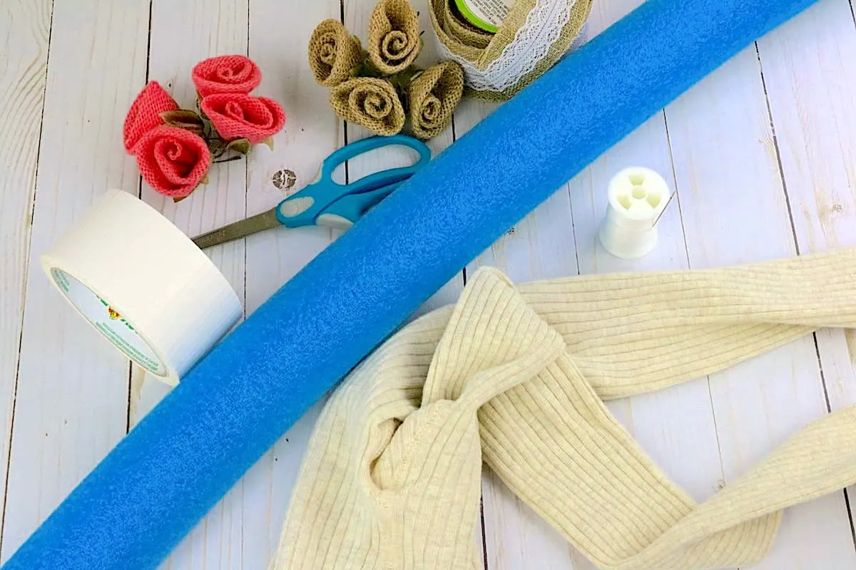 DIY Pool Noodle Wreath Supplies