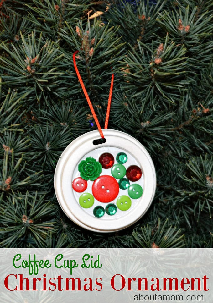 Image for Coffee Cup Lid Christmas Ornament