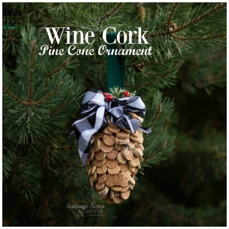 Image for Wine Cork Pine Cone Ornament