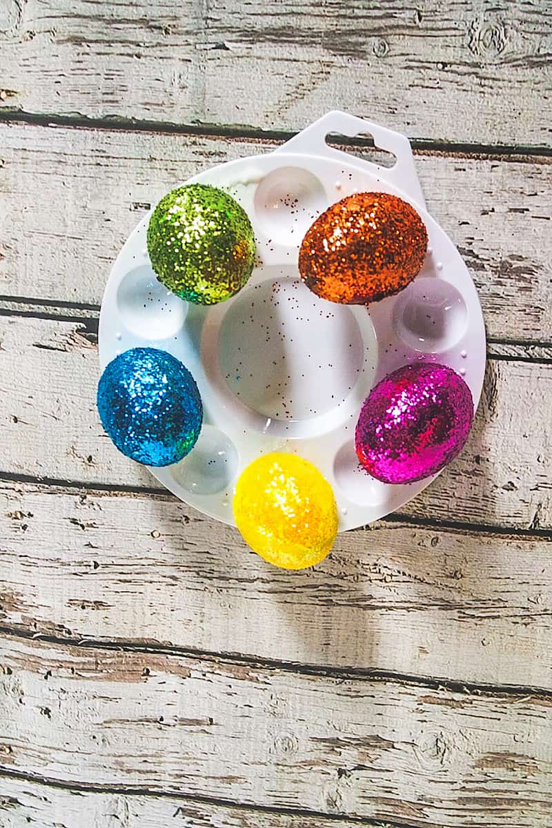 DIY Glitter Easter eggs Step 9