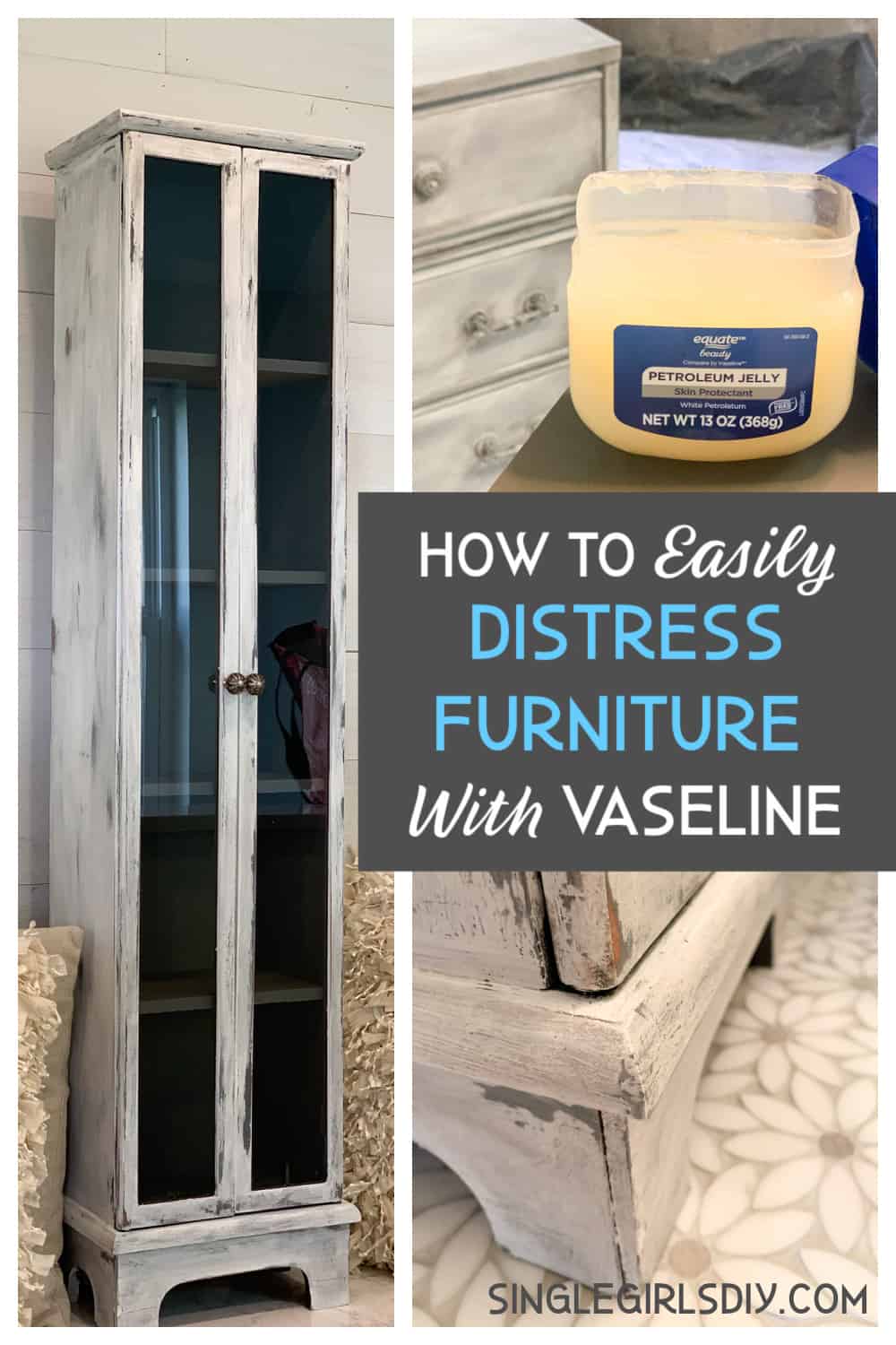 How to Distress Furniture with Vaseline Easy Antique Paint Finish