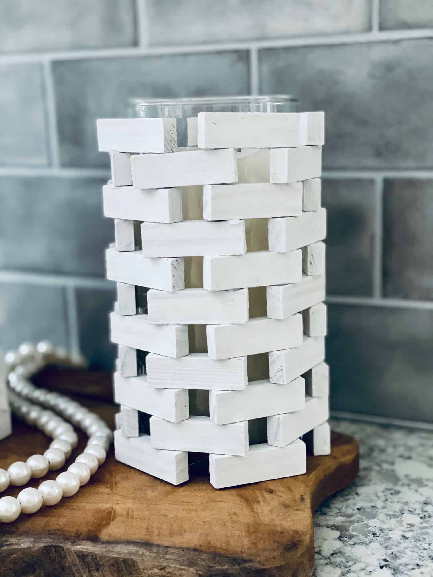 Easy Farmhouse Candle Holder (Dollar Tree DIY) Single Girl's DIY