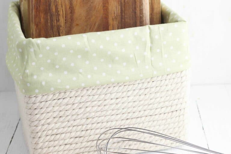 DIY Decorative Storage Box on white table
