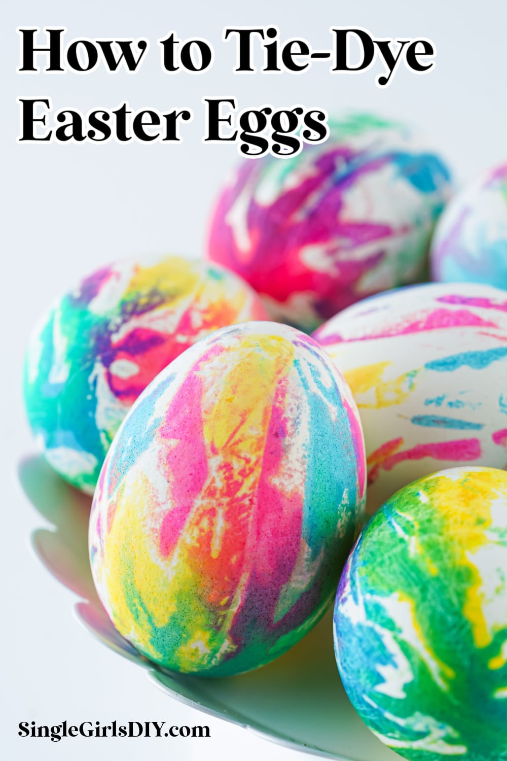 How to Tie Dye Easter Eggs - Single Girl's DIY