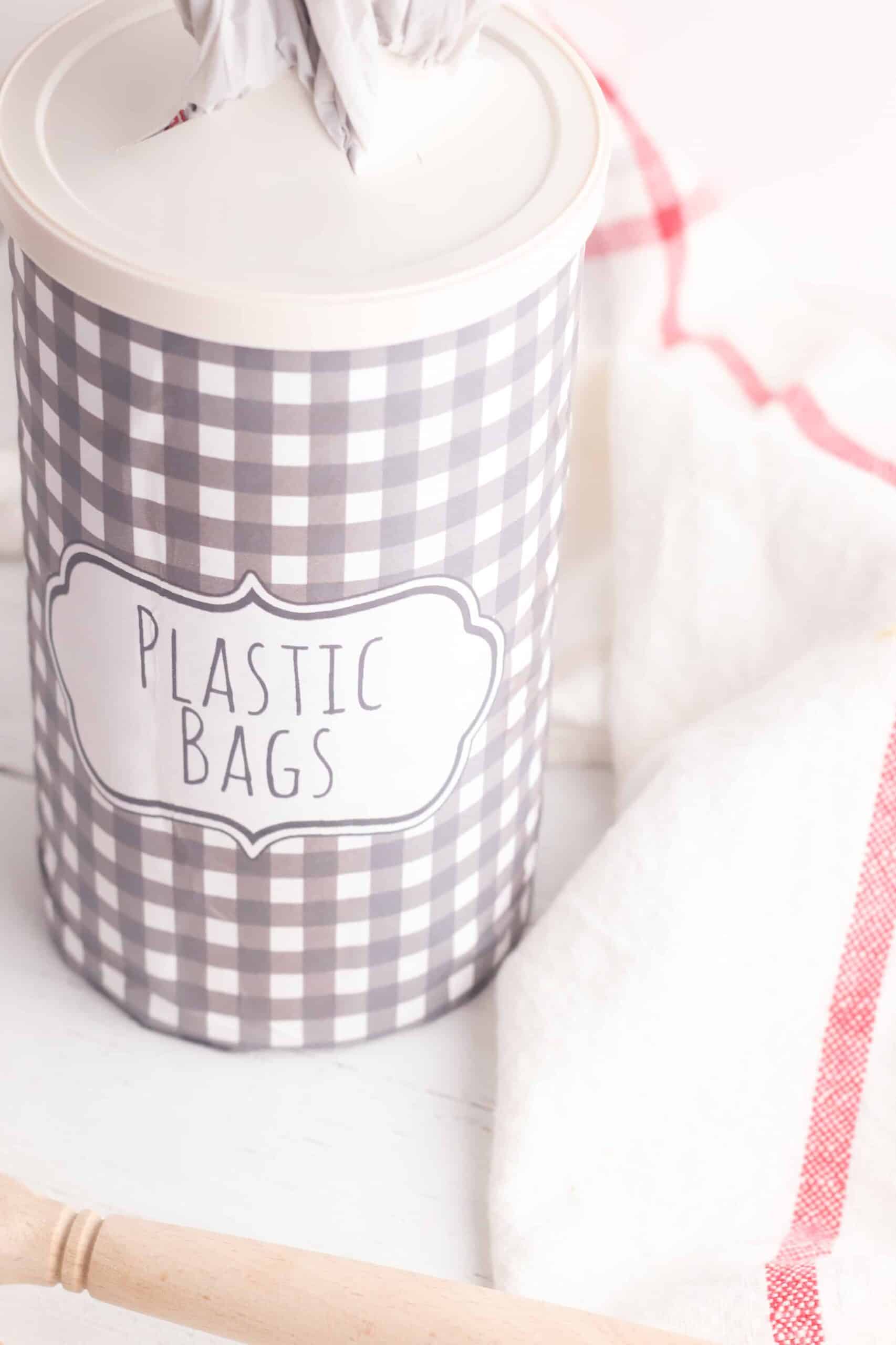 Oatmeal Container Craft: Plastic Grocery Bag Holder - Single