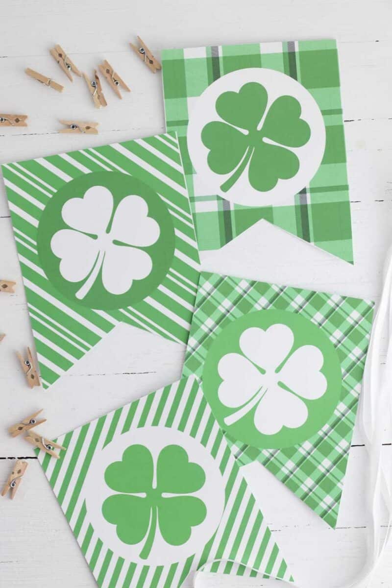 Free Printable St. Patrick's Day Banner Single Girl's DIY