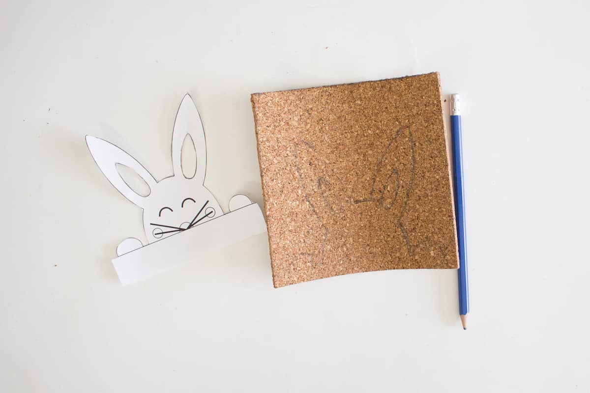 Stenciled Easter Bunny Art Step 5