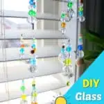 glass beads hanging in a window