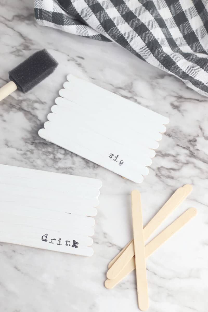 mini pallet popsicle stick coasters