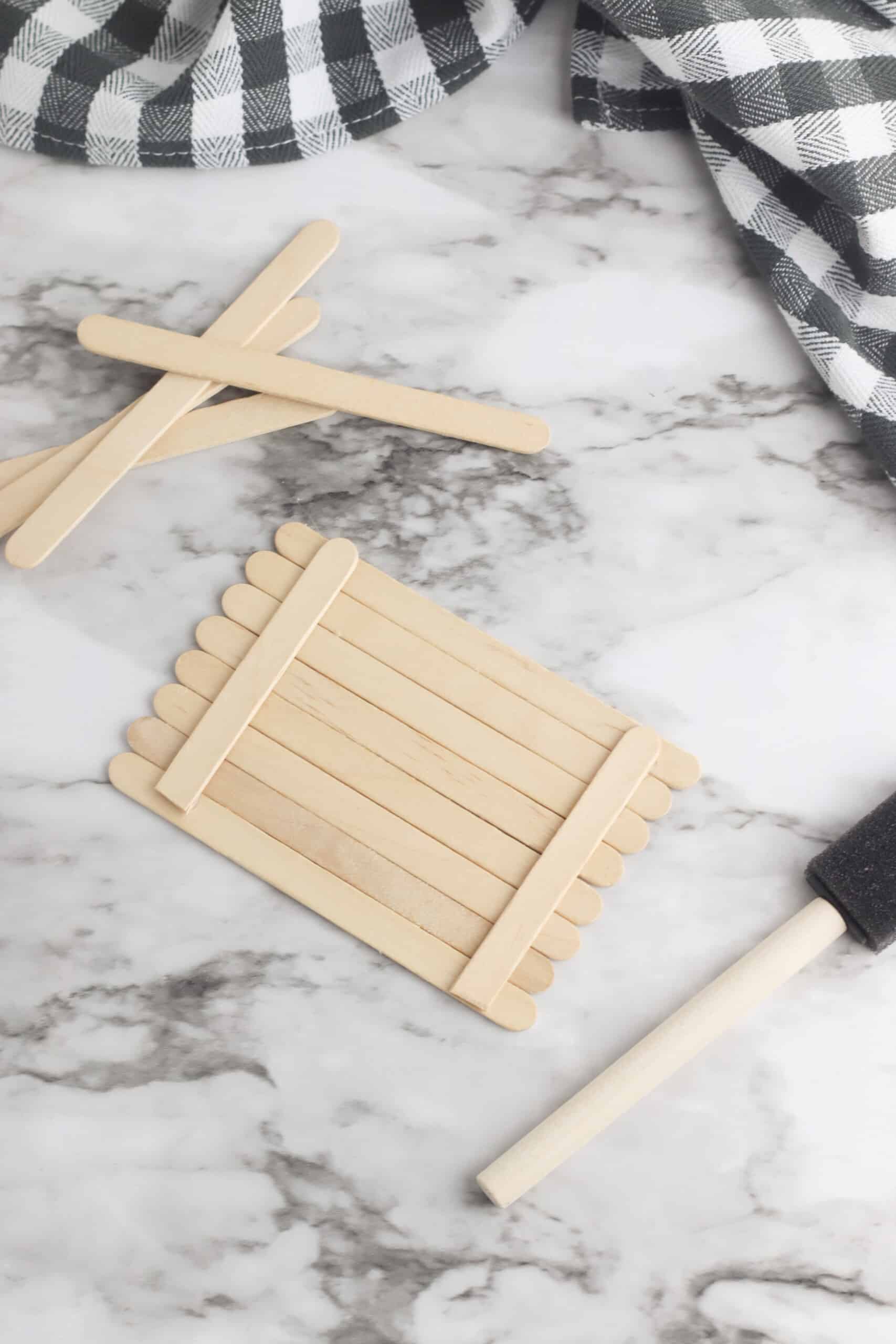How to Make Popsicle Stick Coasters Single Girl's DIY