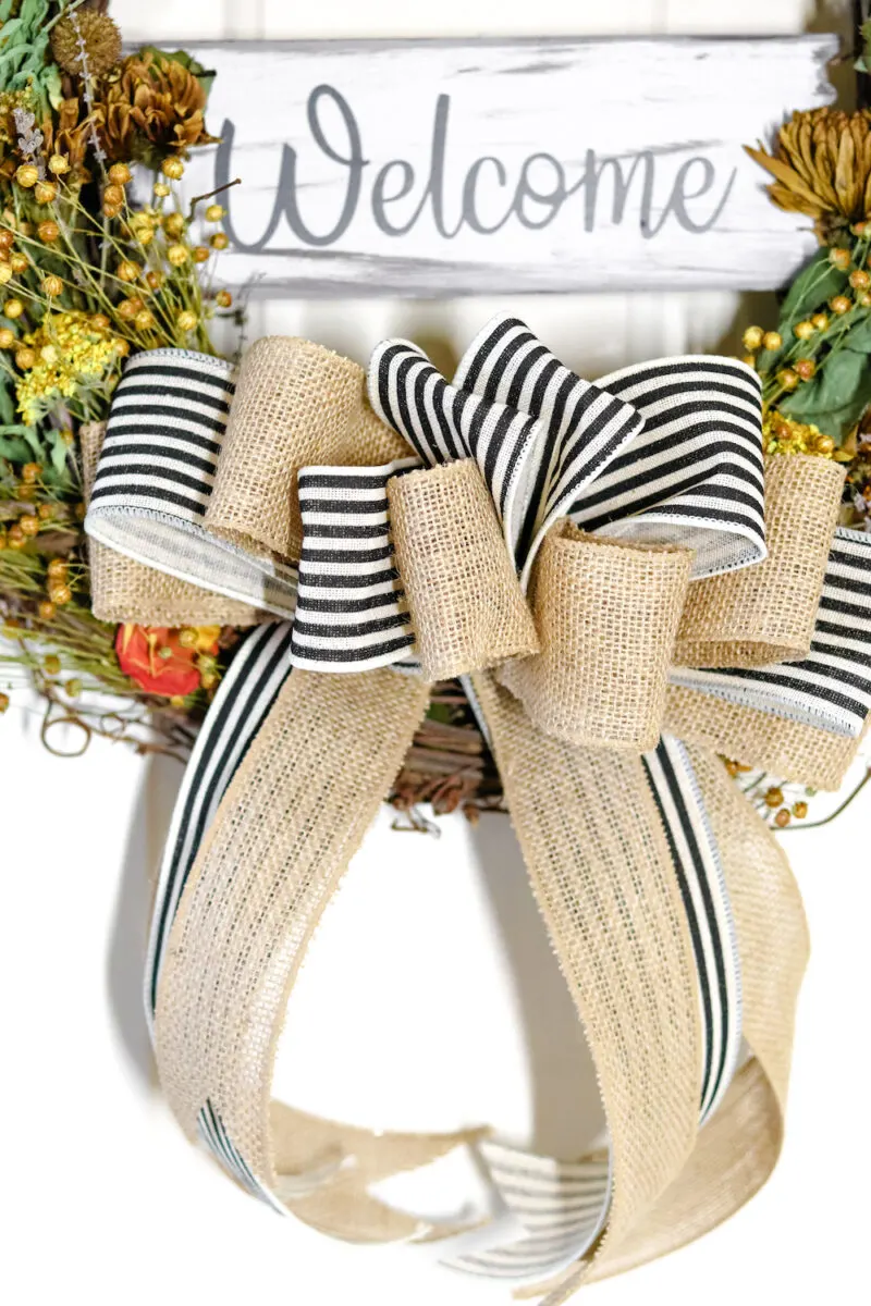 Natural Burlap Rustic Wreath Bow - 2 sizes - Package Perfect Bows