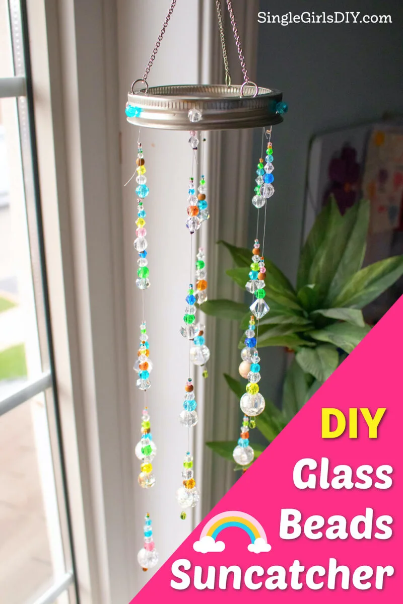 hanging sun catcher made from glass beads