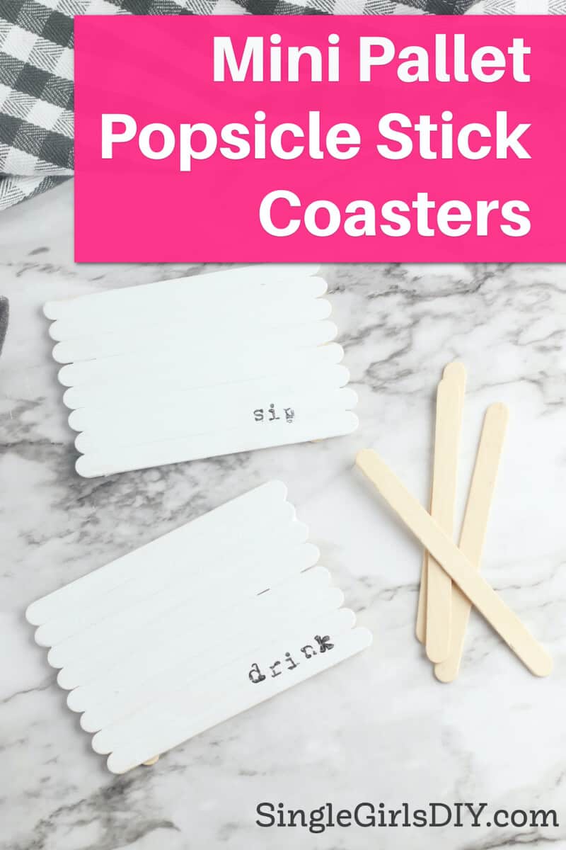 painted pallet popsicle stick coasters