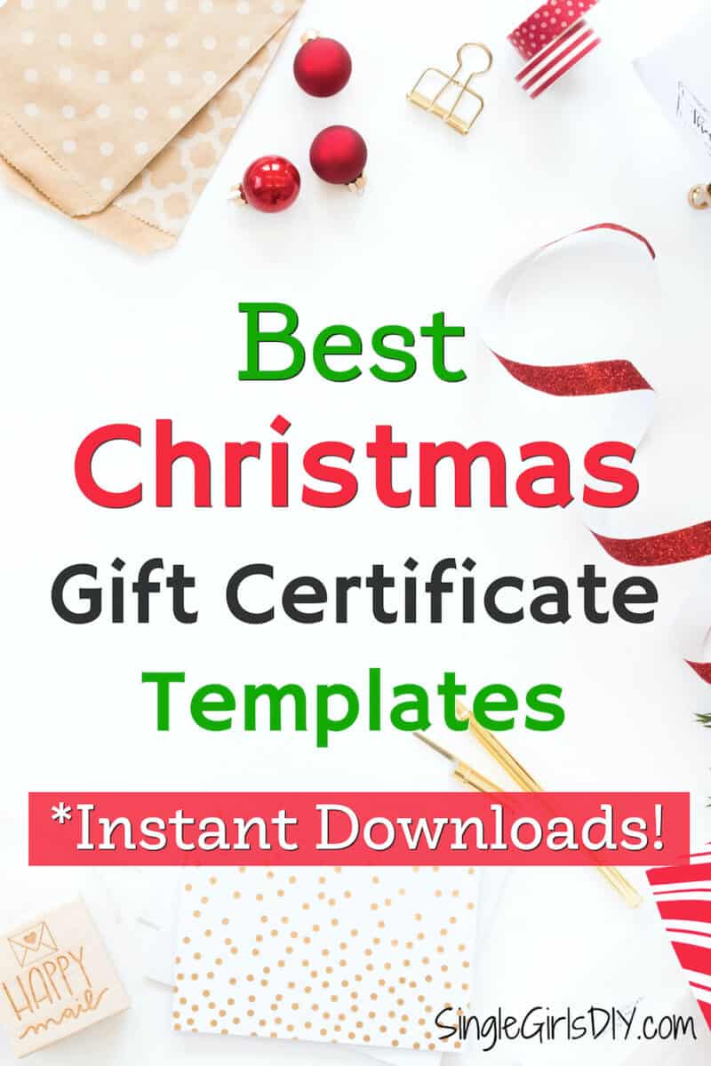 Best Christmas Gift Certificate Template Downloads 23 - Single With Free Christmas Gift Certificate Templates