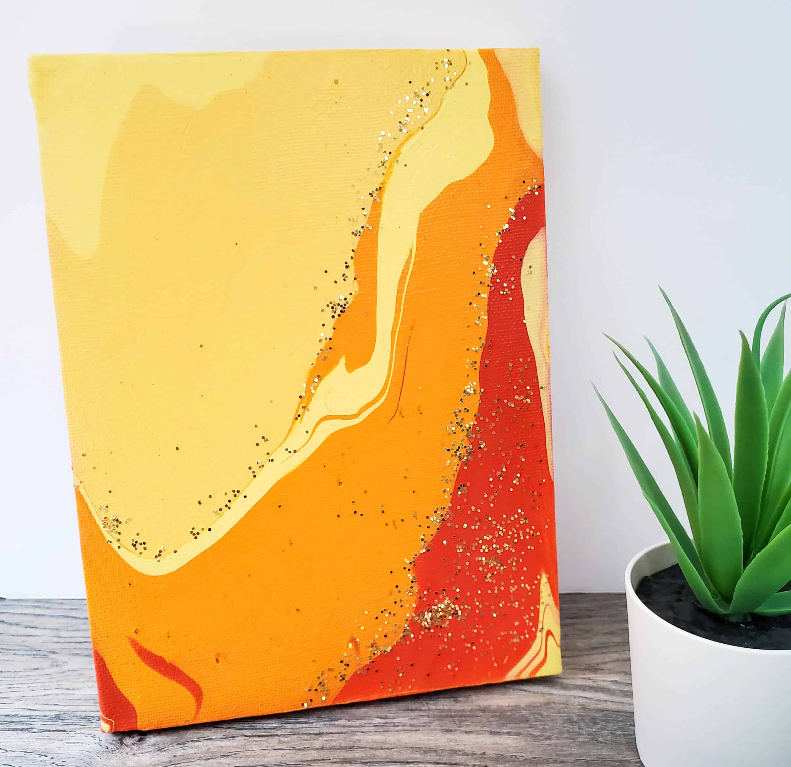 Paint Pouring on Canvas Tutorial Single Girl's DIY